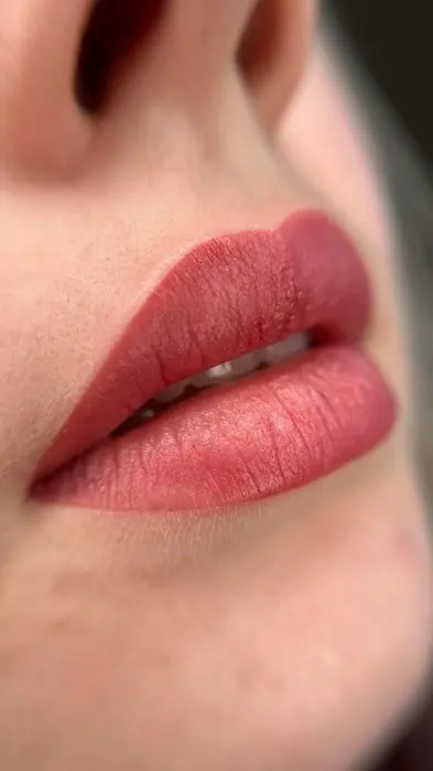 Resultado de micropigmentación de labios